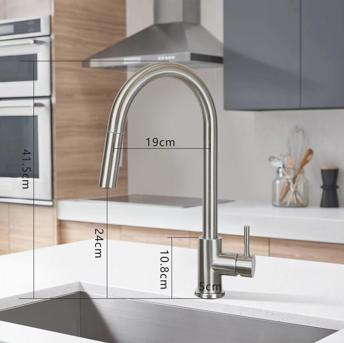 KÜCHENARMATUR GLAUBE 42/5/42 cm - Silberfarben, Metall (5/42/42cm) - Nettlife