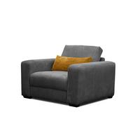SESSEL OLI in Cordstoff dunkelgrau - Dunkelgrau, Holz/Textil (130/91/108cm) - Wozimo