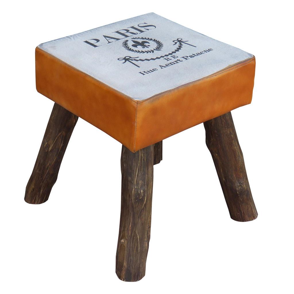 HOCKER, braun, 44x45cm - Multicolor, Holz (44/45/44cm) - Wanderlust