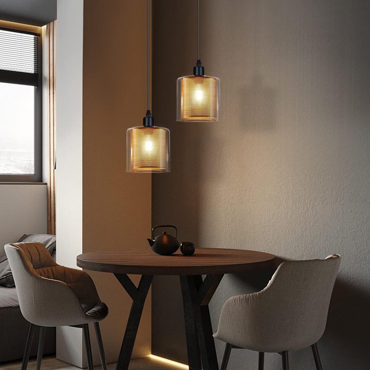 PENDELLEUCHTE Lorelei 13/13/160 cm - Goldfarben, Metall (13/13/160cm) - Nettlife