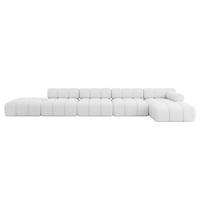 ECKSOFA modulares Sofa Lizur-L3 - 475x160x70 cm Weiß Bouclé - Weiß, Holzwerkstoff/Textil (475/160cm) - ALTDECOR
