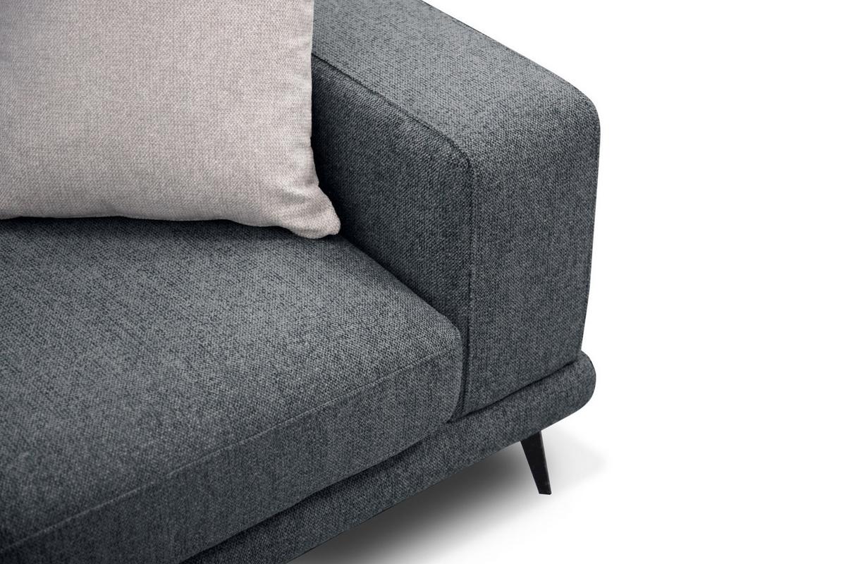 ECKSOFA MEDIOLANE 5-Sitzer, dunkelgrau - Dunkelgrau, Holzwerkstoff/Textil (158/282cm) - Wozimo