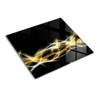 GLASPLATTE 60x52 cm Abstraktion Licht - Gelb, Glas (60/0.4/52cm) - TULUP