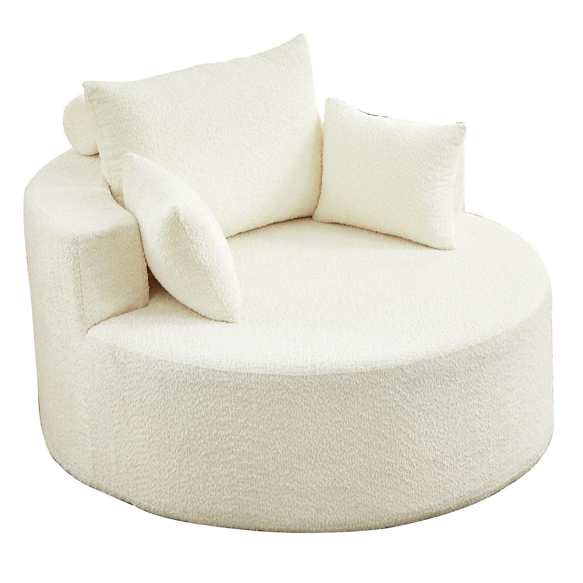 SESSEL aus chenille-schaumstoff, ohne montage & modular kombinierbar - Beige, Textil (127/82/127cm) - Urban Meuble