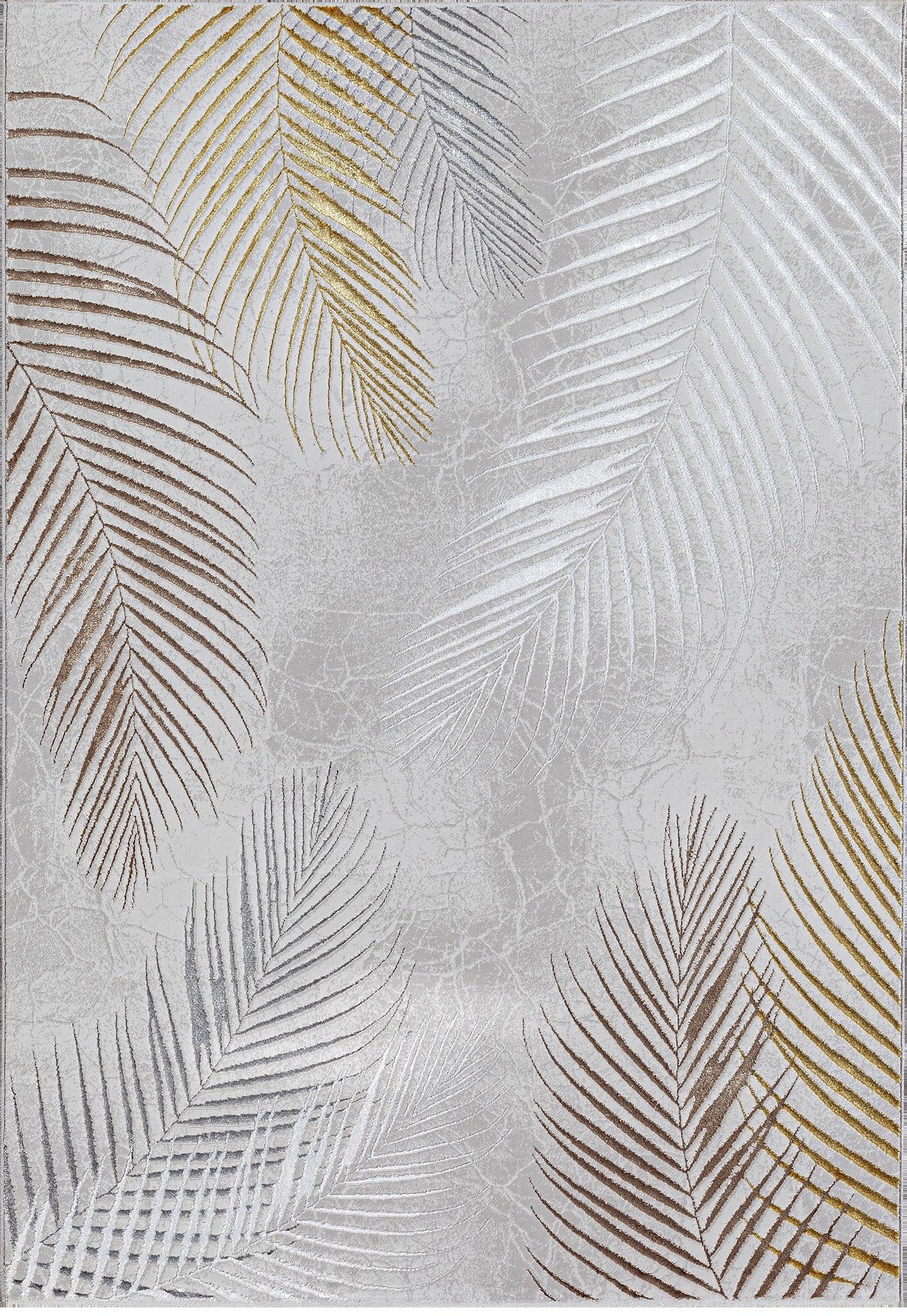 KURZFLORTEPPICH Floral KAVALA Polyester Grau 160 x 230 cm - Grau, Textil (160/230cm) - KADIMA DESIGN