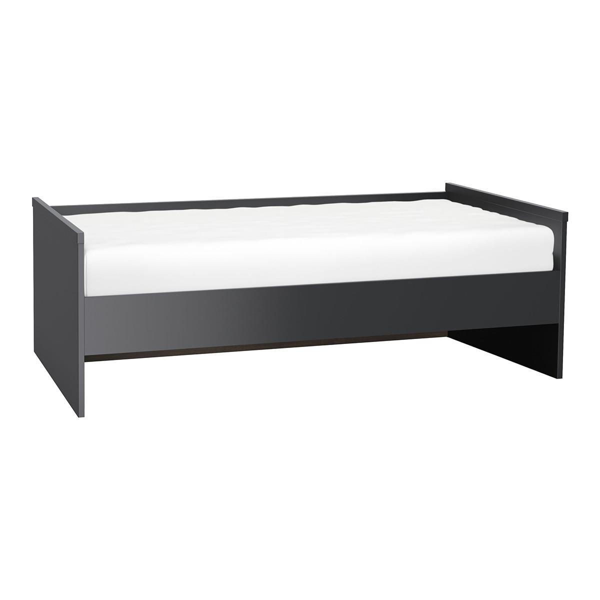 BETT 90/200 Schwarz - Schwarz, Holzwerkstoff (90/200cm) - Petits-meubles