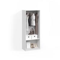 KLEIDERSCHRANK Trento Weiß - Weiß, Holzwerkstoff (80/200/50cm) - Livinity®
