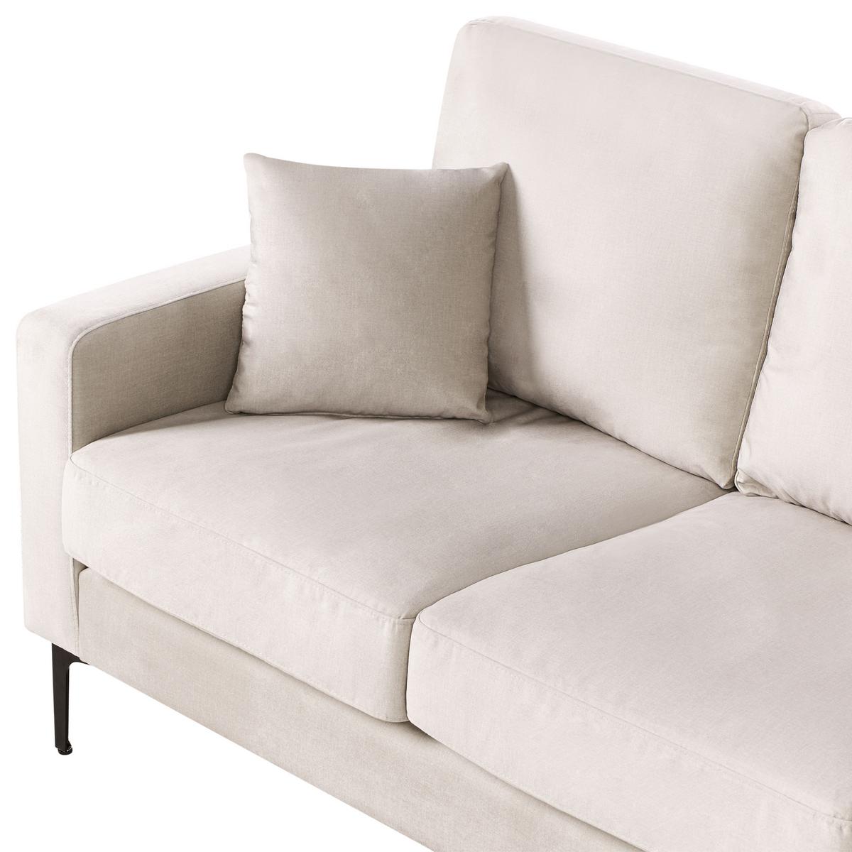 3-SITZER-SOFA Stoff Hellbeige Gavle - Beige, Textil (183/83/78cm) - Beliani