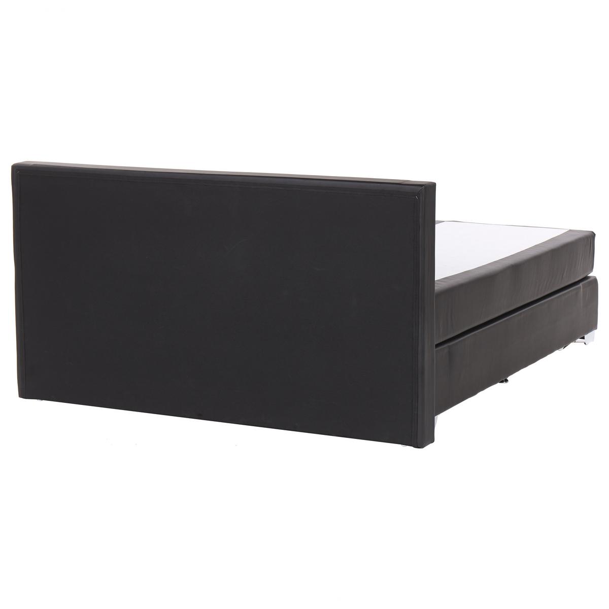 BOXSPRINGBETT 180/200cm Schwarz President - Schwarz, Kunststoff/Textil (180/200cm) - Beliani