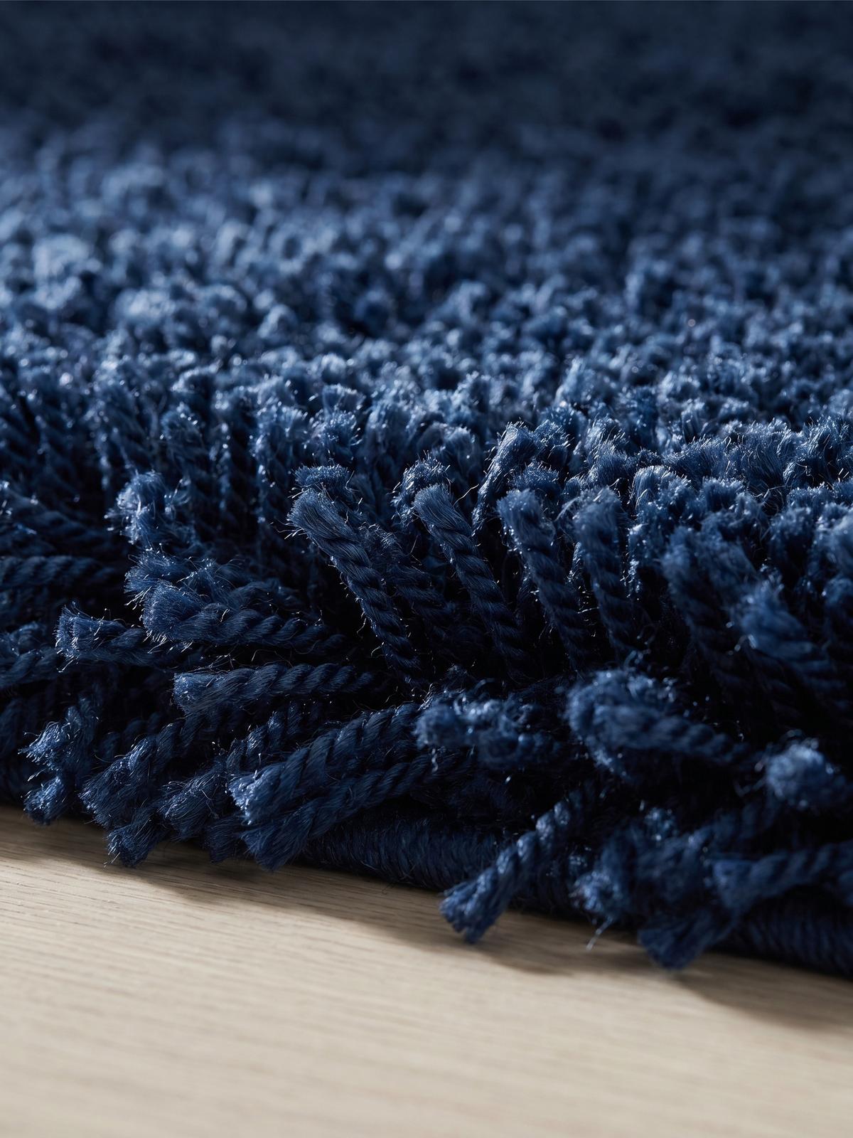 HOCHFLORTEPPICH RHEIN, einfarbig, aus Polypropylen, Marineblau, 240 x 340 cm - Blau, Textil (340/240cm) - KADIMA DESIGN