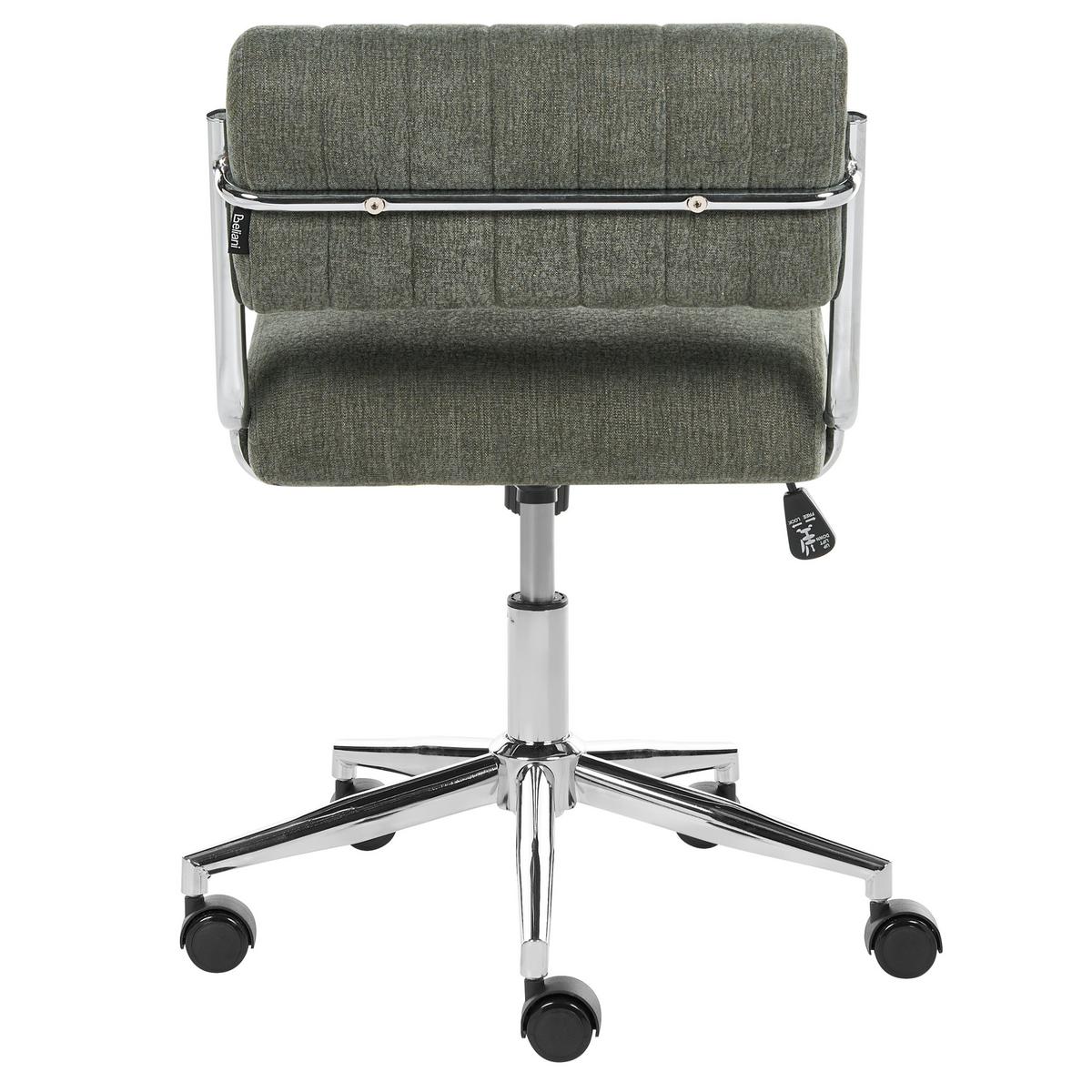 SCHREIBTISCHSTUHL Olivgrün Arloft - Olivgrün, Textil/Metall (60/73/60cm) - Beliani