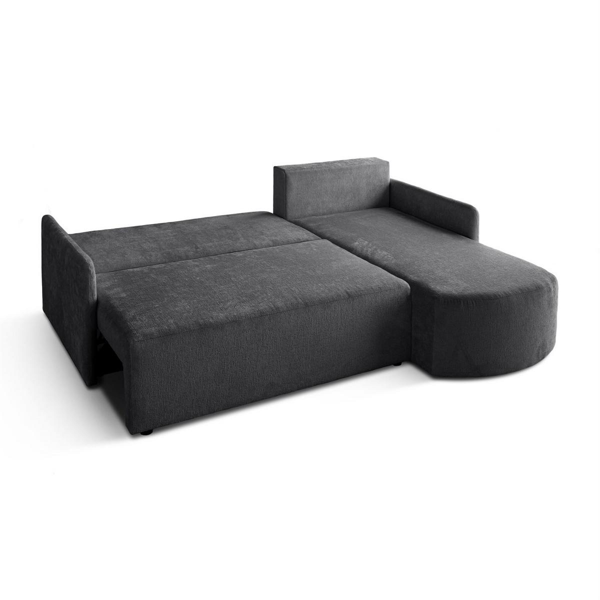 ECKSOFA BLISS mit Schlaffunktion und Bettkasten Harmony 90 - Grau, Textil (212/160cm) - Lookway