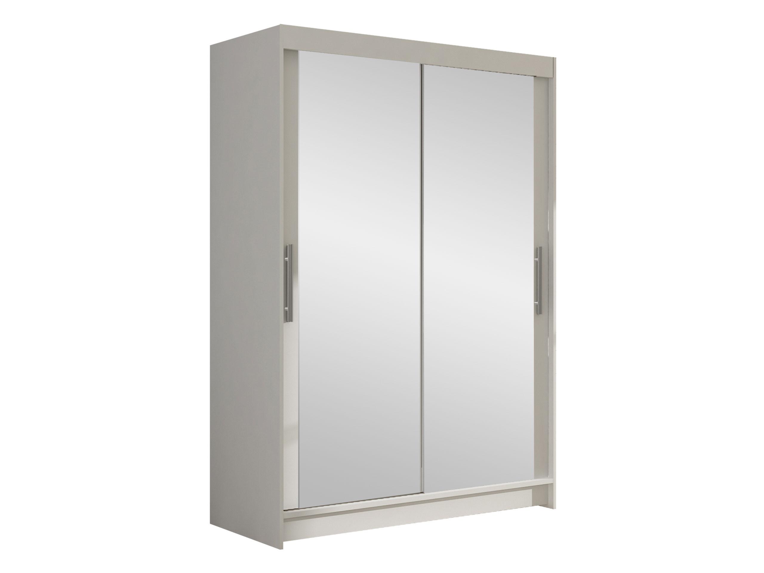 KLEIDERSCHRANK Miami VII - Silberfarben/Weiß, Holzwerkstoff/Kunststoff (120/200/58cm) - MIRJAN24