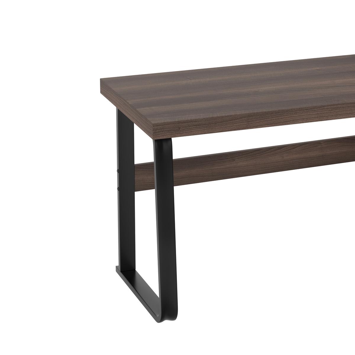 BÜROSCHREIBTISCH braun, Stahl, 3 Schubladen - Walnussfarben, Holzwerkstoff (54/161/76.4cm) - Urban Meuble