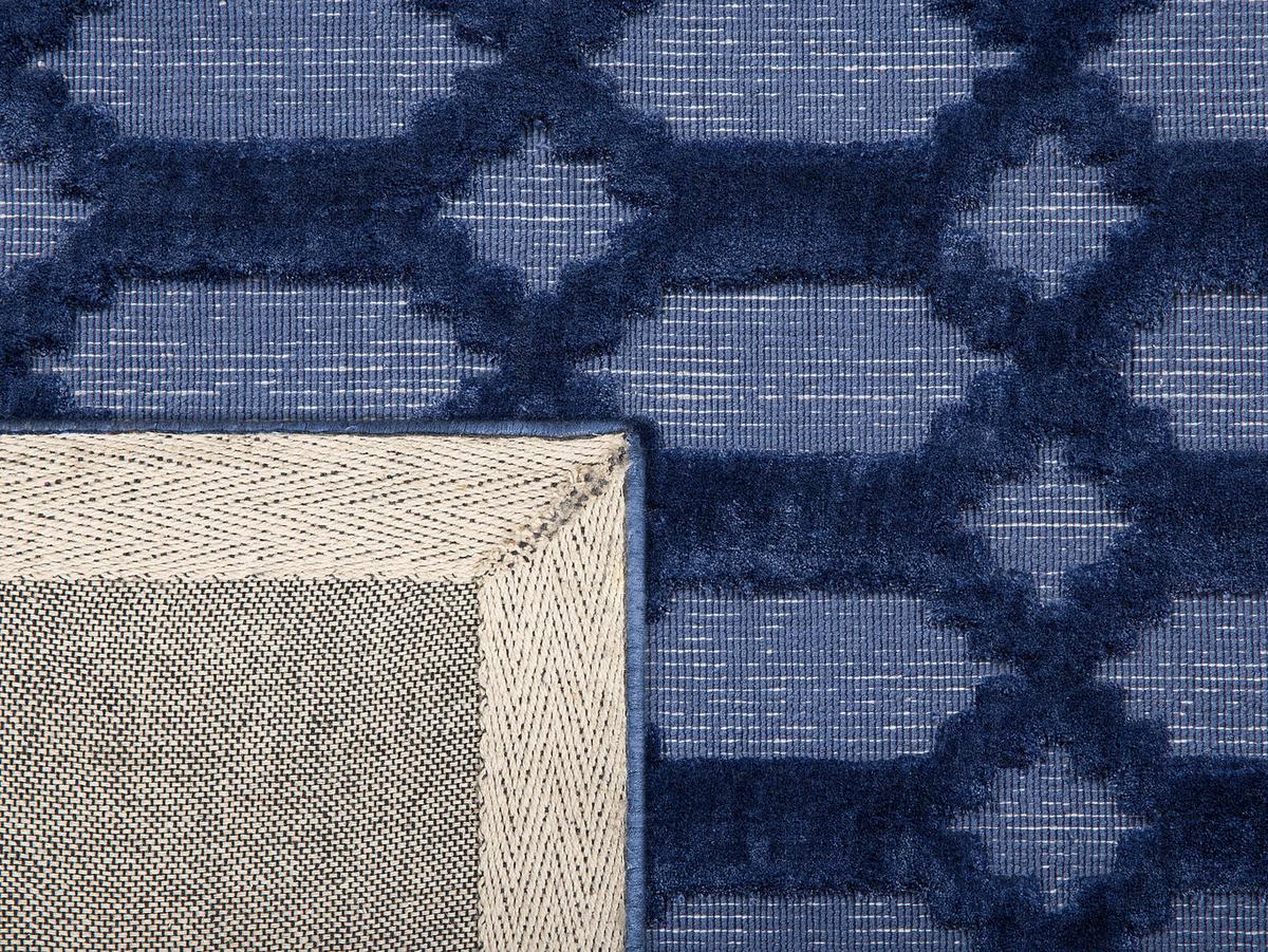 KURZFLOR-TEPPICH Cizre 200/140 cm - Blau, Naturmaterialien (140/200cm) - Beliani