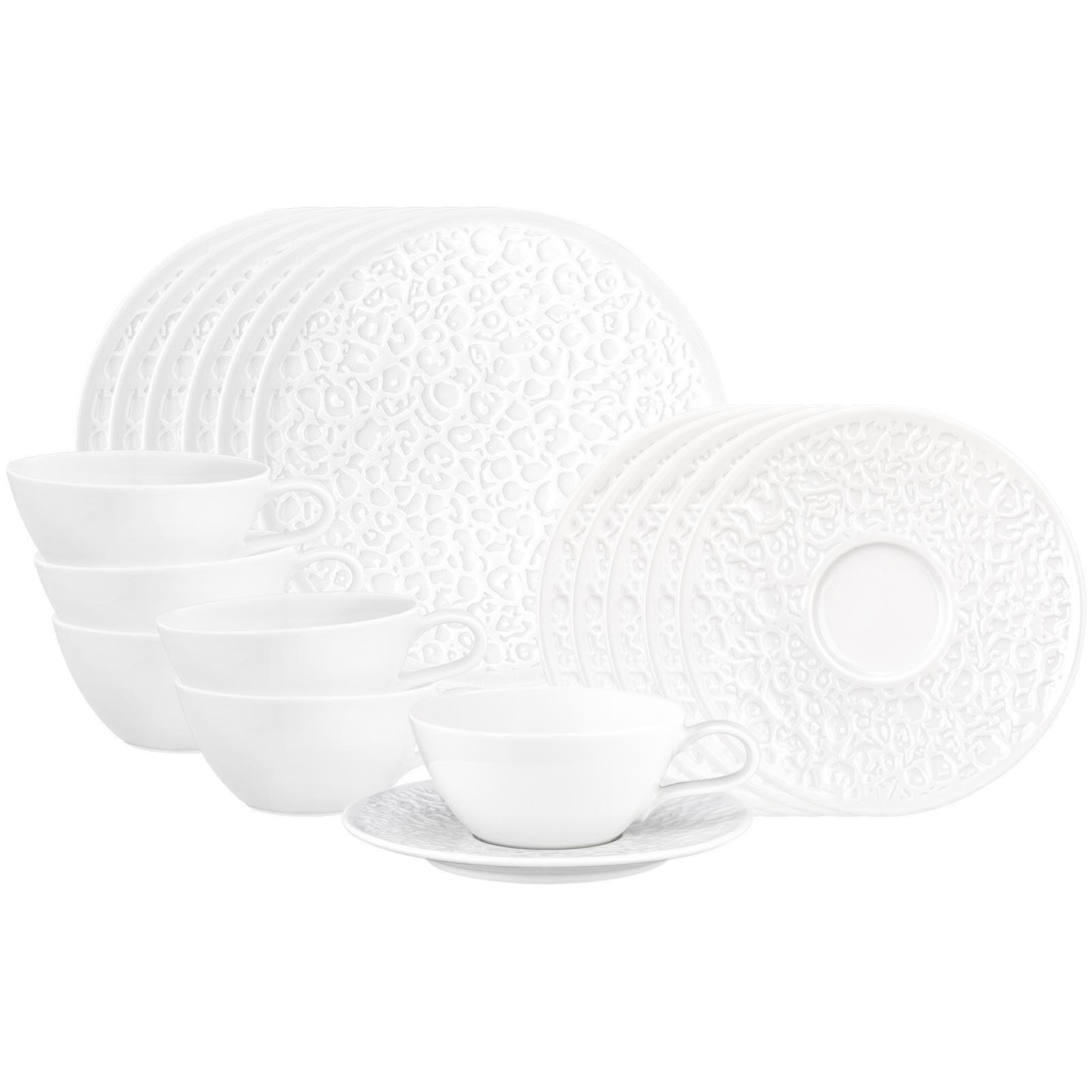 TEESERVICE Nori Home weiß 18-tlg. - Weiß, Keramik (2/2/2cm) - Seltmann Weiden