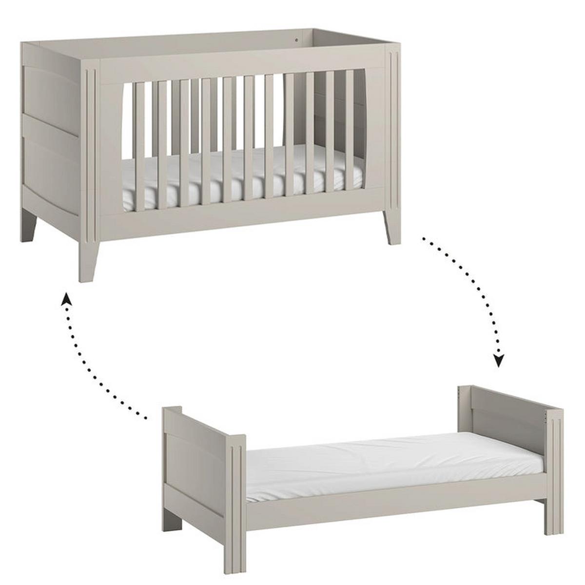 BABYZIMMER 2-teilig Milenne Beige - Beige, Holzwerkstoff (144/80/75cm) - Petits-meubles
