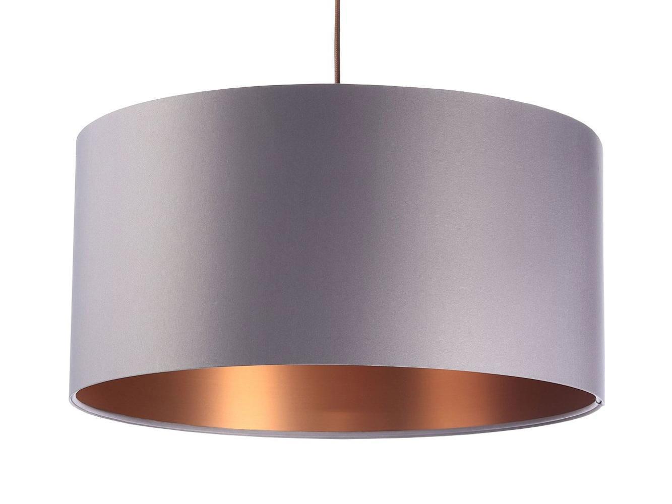 HÄNGELEUCHTE Grau 40/20 cm - Grau/Kupferfarben, Kunststoff (40/0.4/20cm) - ONZENO