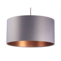 HÄNGELEUCHTE Grau 40/20 cm - Grau/Kupferfarben, Kunststoff (40/0.4/20cm) - ONZENO