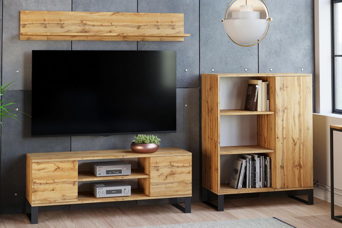 LOWBOARD Focus - Eichefarben, Holzwerkstoff (40/49/155cm) - RAUMHIRSCH FURNITURE