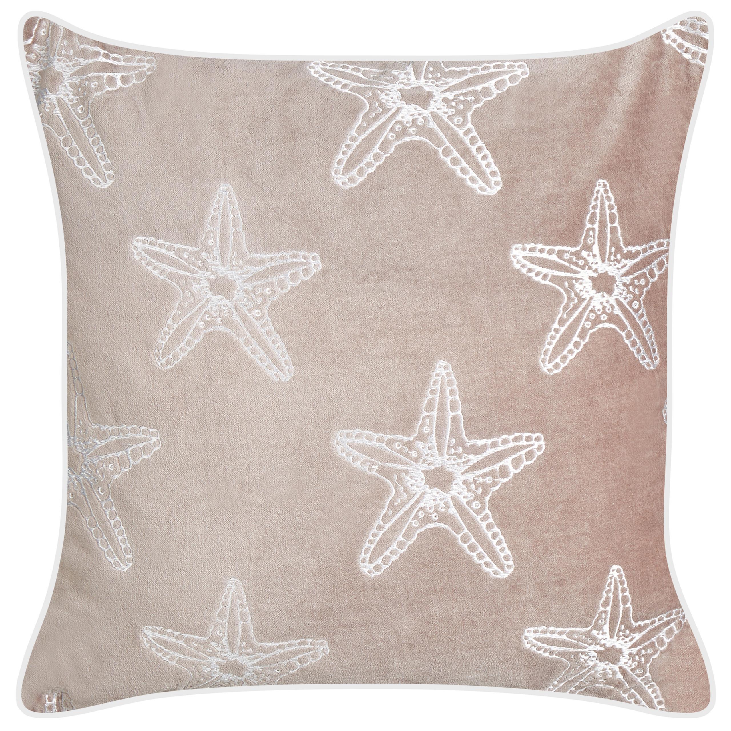 DEKOKISSEN Rosa 45/45 cm Ceramium - Pink/Weiß, Textil (45/45/10cm) - Beliani