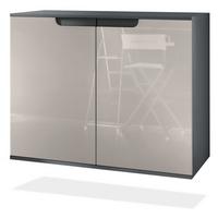 KOMMODE Sylt Sandgrau Hochglanz - Sandfarben, Holzwerkstoff (92.5/73.5/35cm) - Vladon