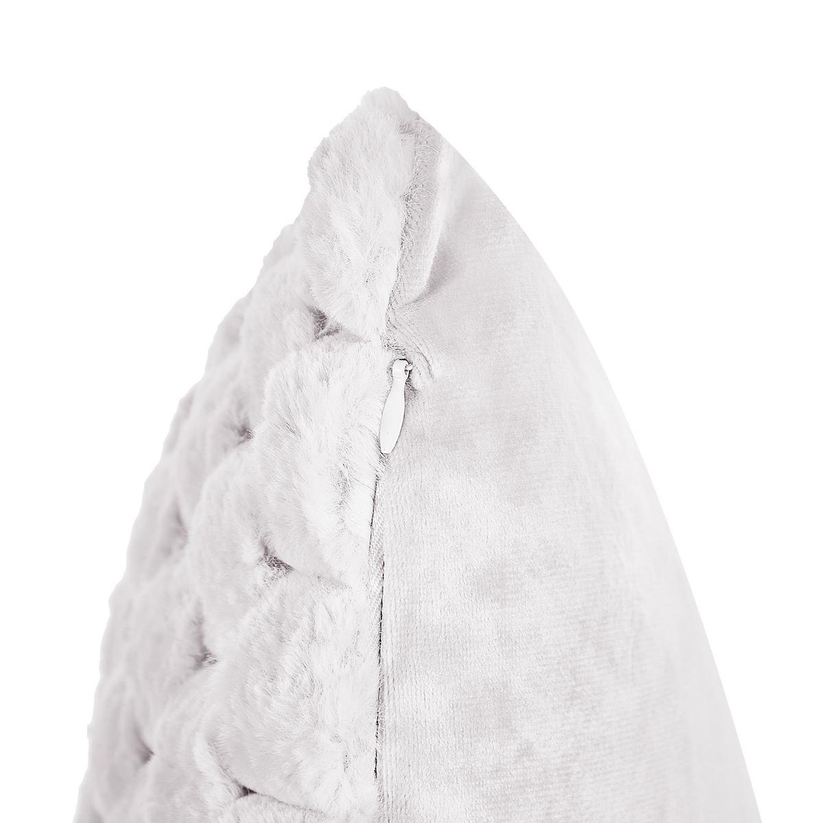 DEKOKISSEN 2er-Set Cremeweiß 43/43 cm Purslane - Creme, Textil (43/43cm) - Beliani