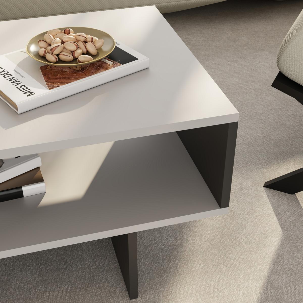 COUCHTISCH Mjölby 80/45/37 - Anthrazit, Holzwerkstoff (45/80/37cm) - [en.casa]