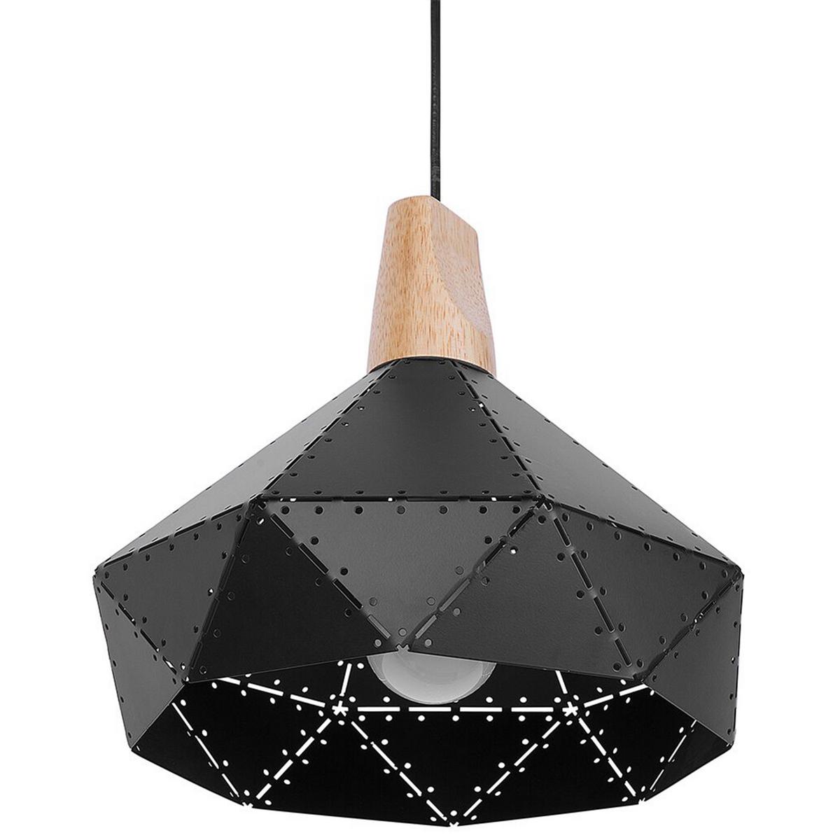 HÄNGELEUCHTE Somme 26/26/112 cm - Schwarz, Metall (26/26/112cm) - Beliani