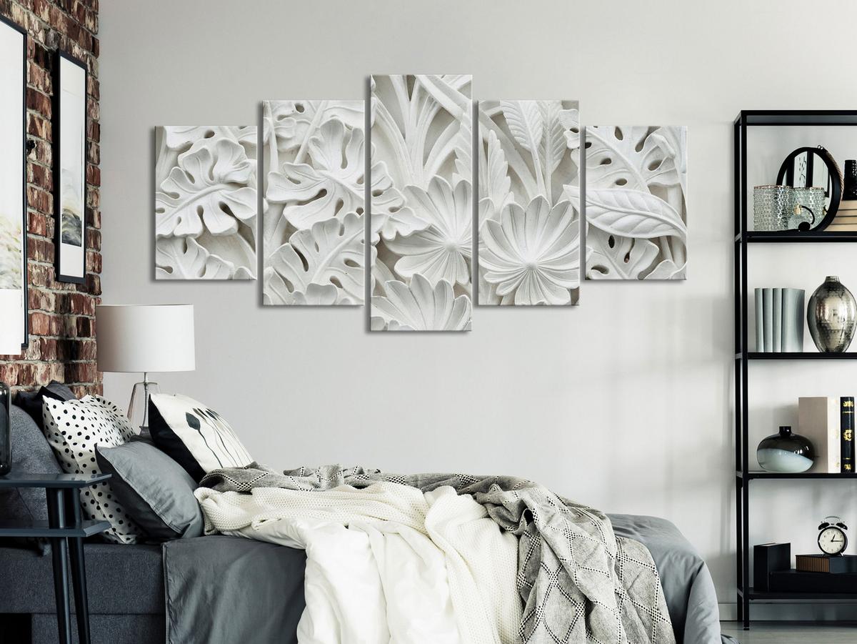 KUNSTDRUCK Weiß 200/100 cm - Weiß, Textil (200/100cm) - KUNSTLOFT