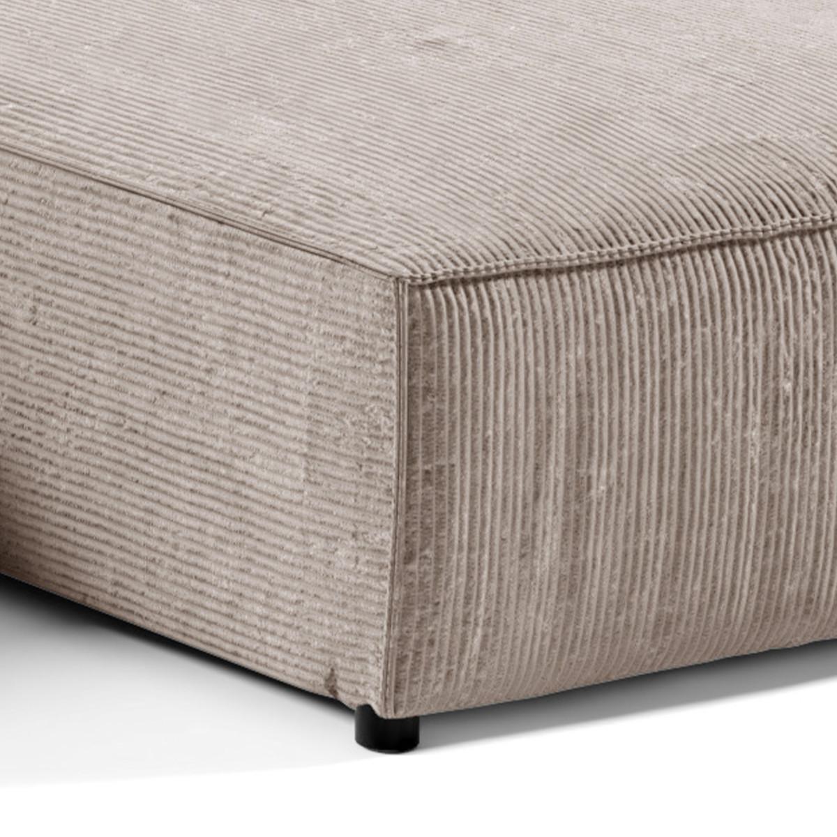 PANORAMASOFA Isaac 5 Sitzplätze Taupe - Taupe, Holzwerkstoff (398/85/185cm) - Petits-meubles
