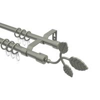 GARDINENSTANGE Olymp Alessia 100 cm, 2-läufig, 16 mm Ø Chrom matt - Chromfarben/Nickelfarben, Metall (100cm) - INTERDECO