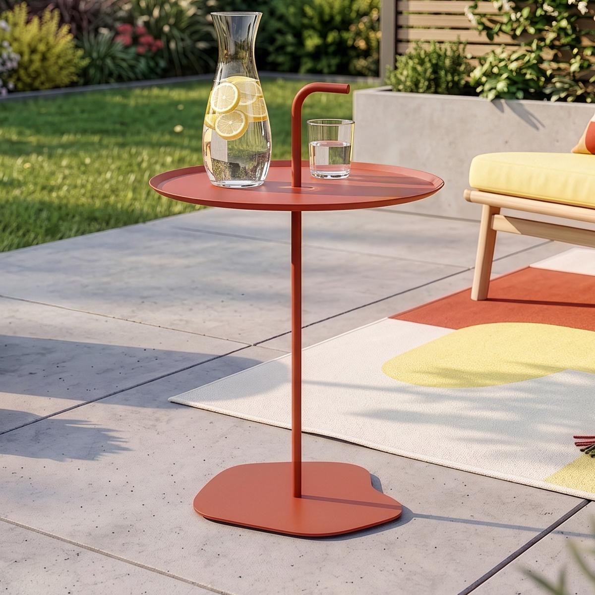 BALKONTISCH Calimera - Terracotta, Metall (38/38/56.5cm) - casa.pro