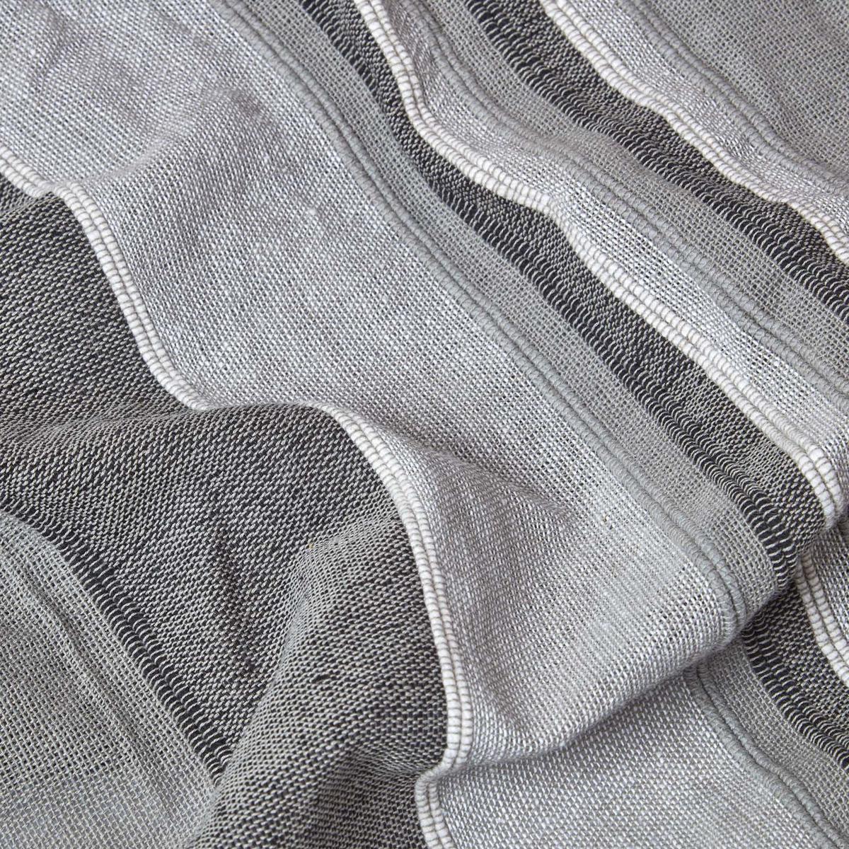 ÜBERWURF Morocco 225/255 cm, 100% Baumwolle gestreift - Grau, Textil (225/255cm) - Homescapes