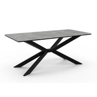 ESSTISCH ALMEA 190 x 90 x 73,5 cm - Schwarz/Grau, Holz (190/90/73.5cm) - MASSENO