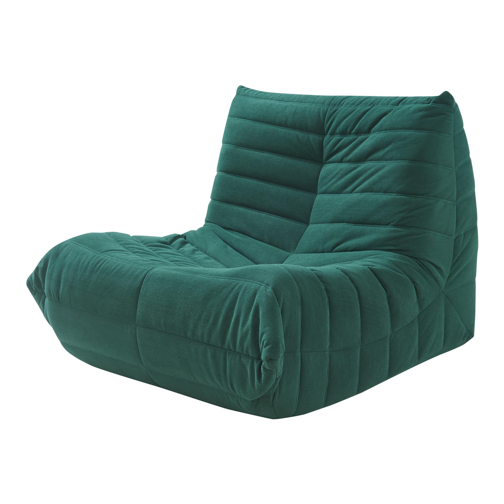BODENSESSEL Kodsø - Grün, Textil (90/75/100cm) - [en.casa]
