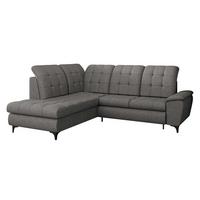 ECKSOFA Forest, Seite: Links - Dunkelgrau/Schwarz, Holz/Textil (271/212cm) - MIRJAN24