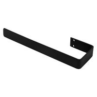 HANDTUCHHALTER 38 cm aus Stahl Schwarz Wandmontage für Bad & Küche - Schwarz, Metall (10/4/38cm) - LuxeBath