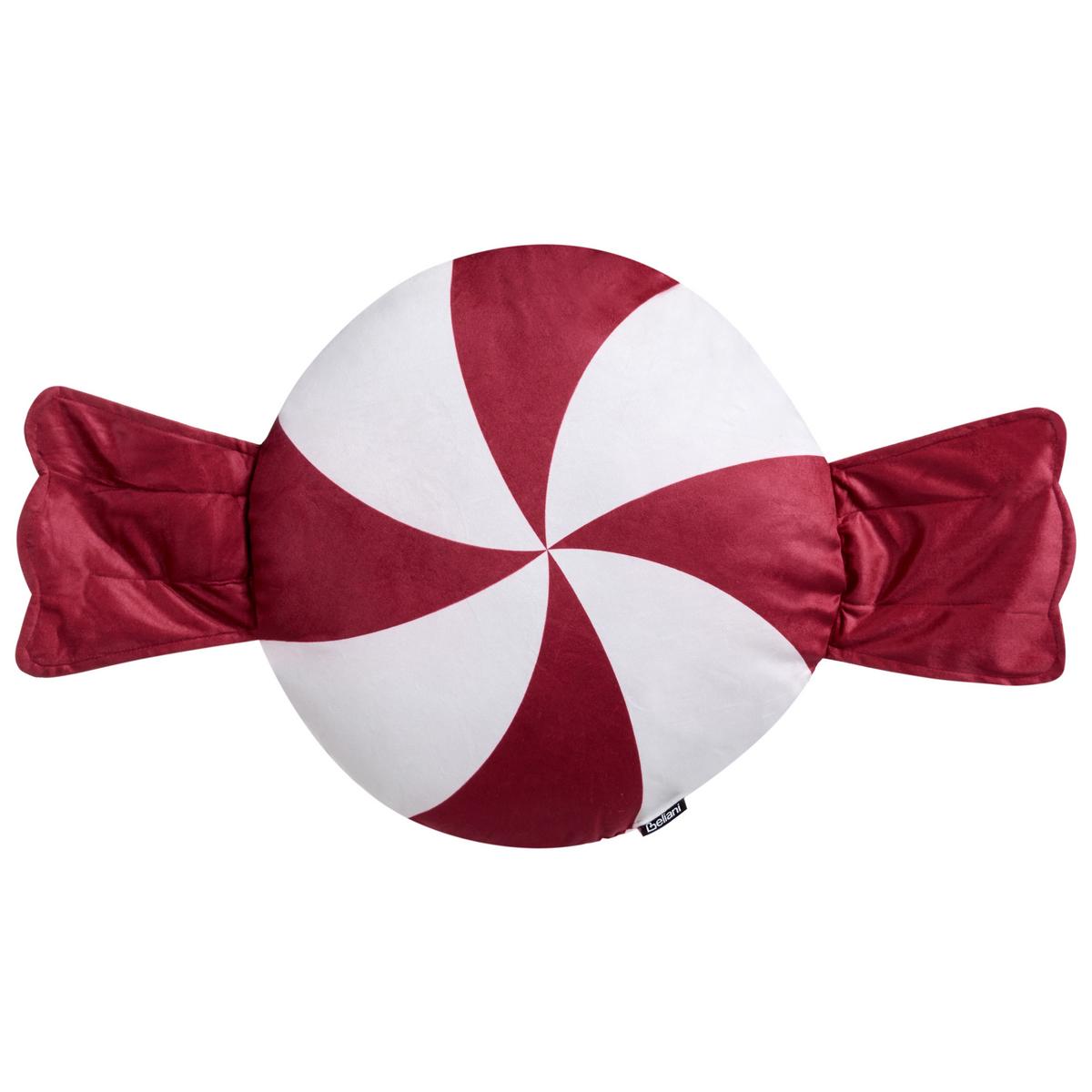 DEKOKISSEN 3er-Set Weiß 30/35 cm Noelnest - Rot/Weiß, Textil (40/40cm) - Beliani