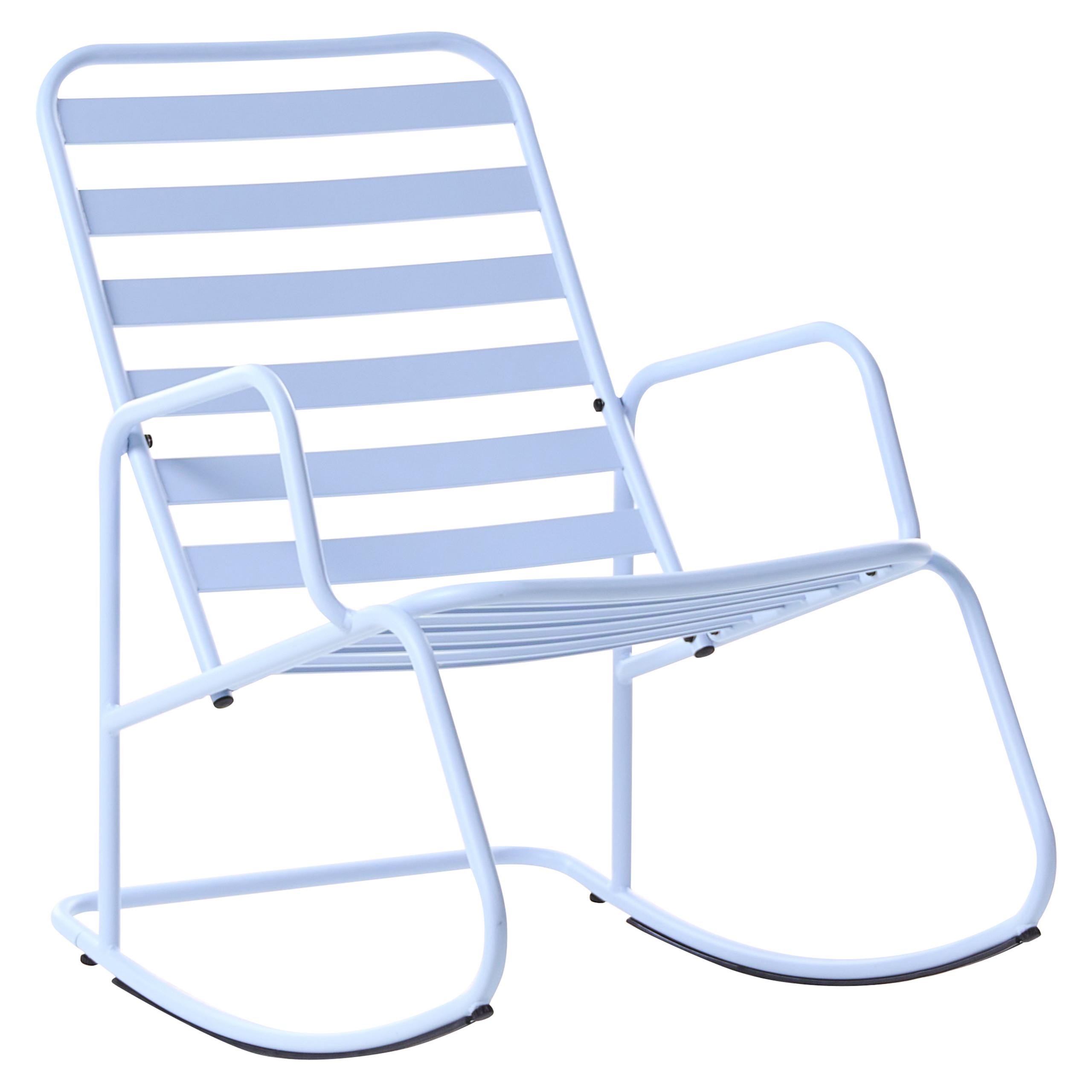 GARTEN-SCHAUKELSTUHL Hellblau Turi - Blau, Metall (66/92/96cm) - Beliani
