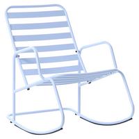 GARTEN-SCHAUKELSTUHL Hellblau Turi - Blau, Metall (66/92/96cm) - Beliani