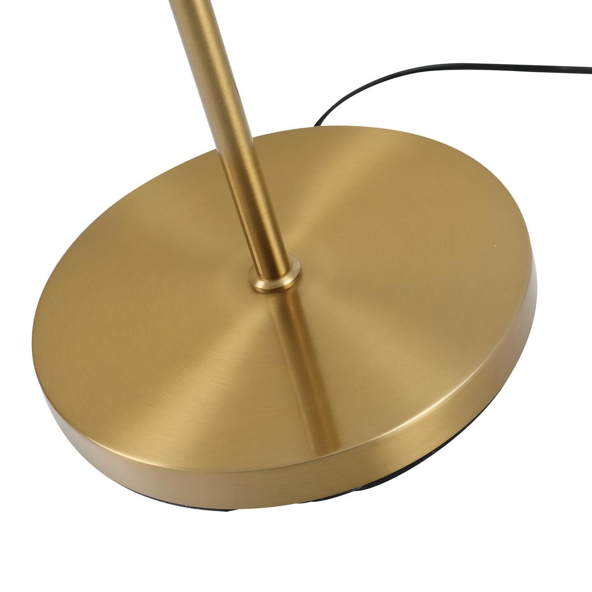 STEHLAMPE Stehleuchte Standleuchte 2-teiliger Glas-Lampenschirm Golden+Weiß - Weiß, Metall (39/28/165cm) - HOMCOM