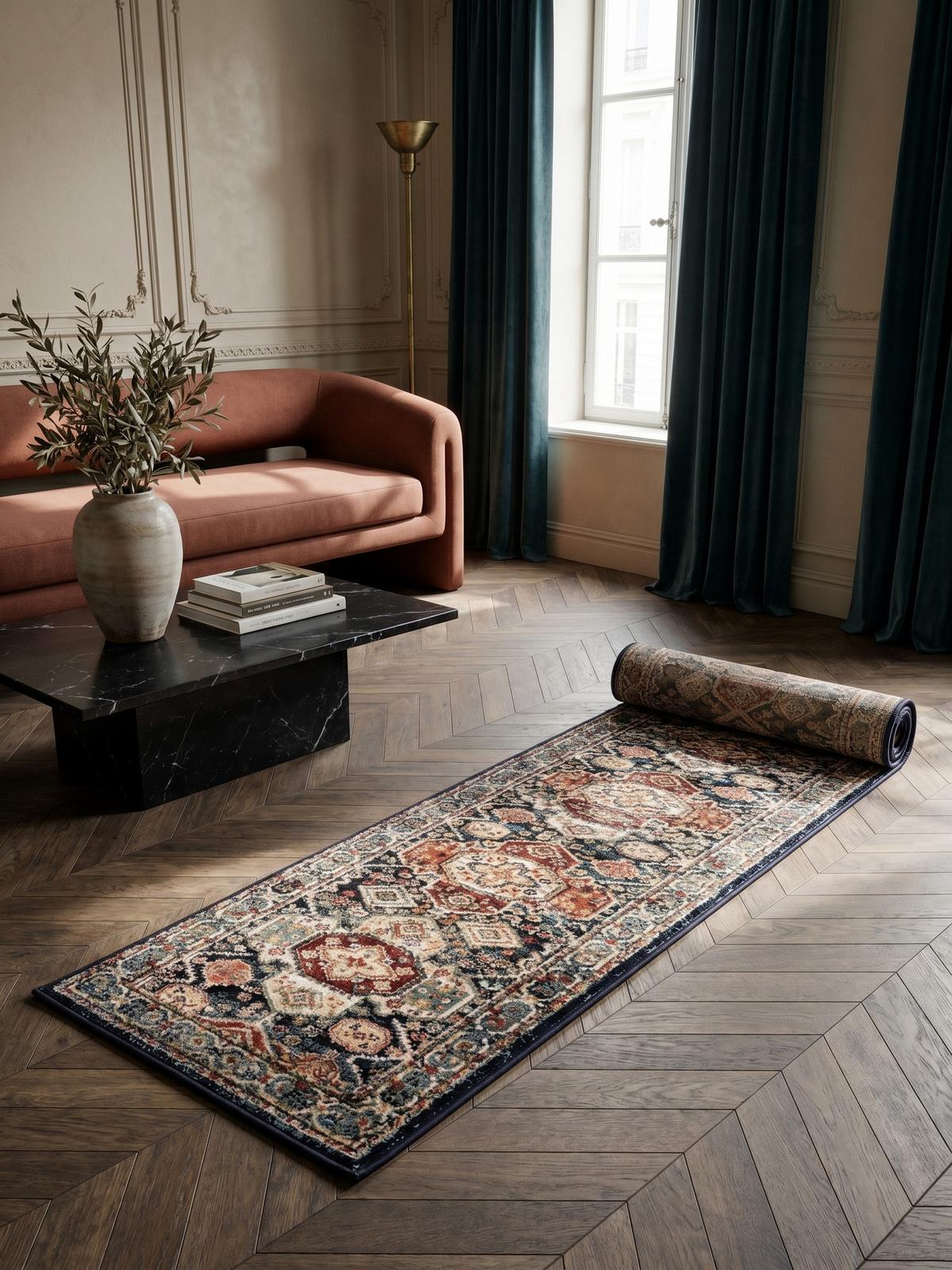 TEPPICH Hochflor GLAZERT in Blau, im Berber-Stil, 60 x 230 cm - Blau, Textil (60/230cm) - KADIMA DESIGN