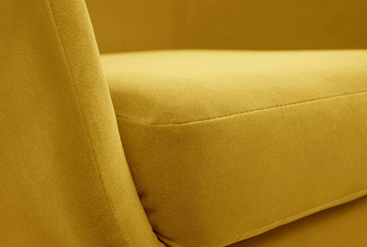 SESSEL SEDUTA, Modern Polstersessel Loungesessel, Velours-Stoff Gelb - Gelb, Holz/Metall (72.5/101.5/83cm) - MASSENO
