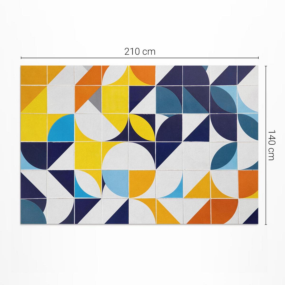 TEPPICH 140x210 cm Geometrische Formen Moderne Mosaik - Multicolor, Kunststoff (140/210cm) - Wallfluent