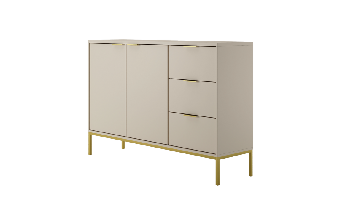 KOMMODE Austin 40/100,4/150 - Kaschmir/Goldfarben, Holzwerkstoff (40/100/150cm) - RAUMHIRSCH FURNITURE