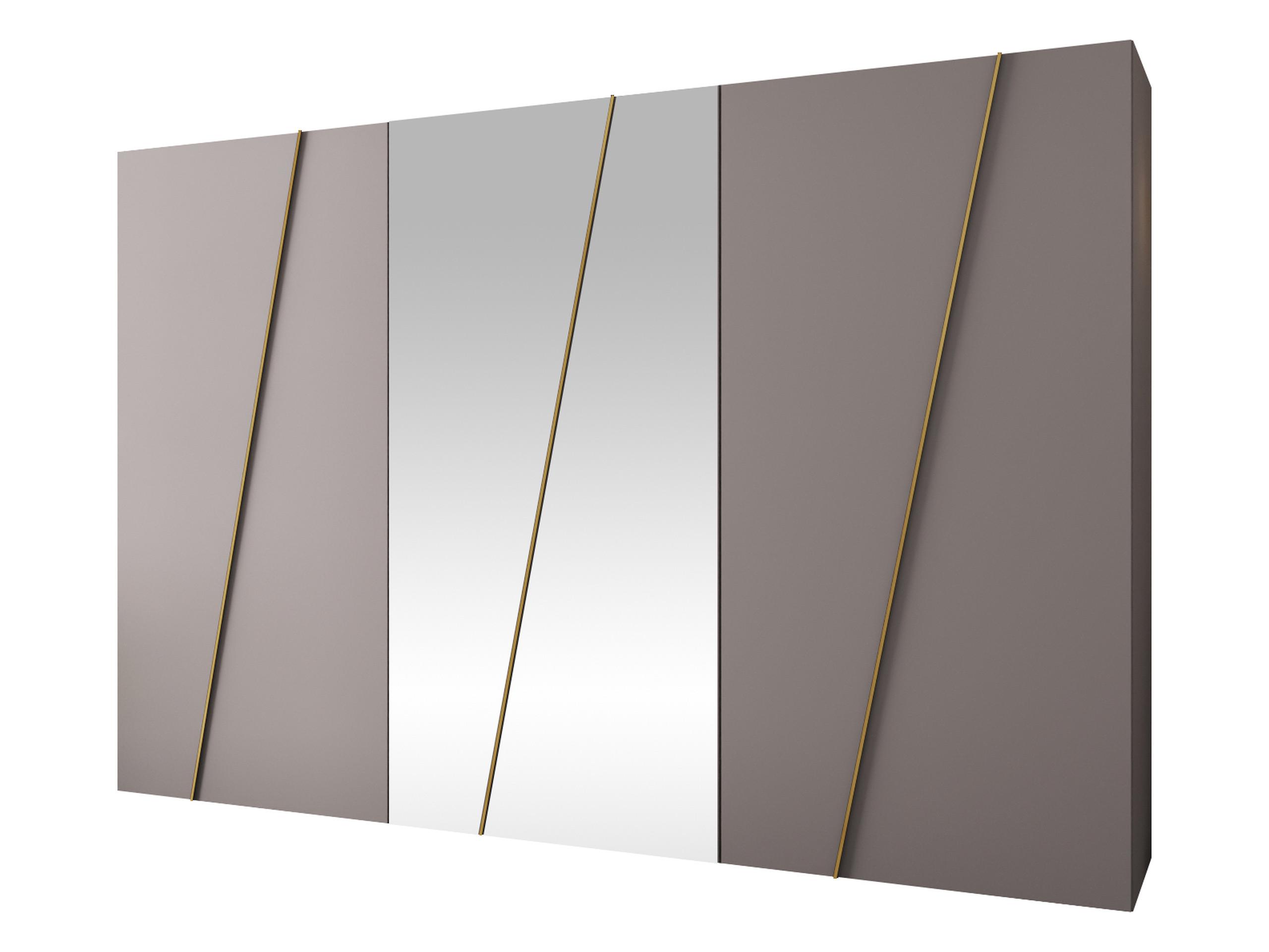 DREHTÜRENSCHRANK Zen 2L 300 cm - Kaschmir/Goldfarben, Holzwerkstoff/Kunststoff (300/202/50cm) - MIRJAN24