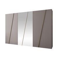 DREHTÜRENSCHRANK Zen 2L 300 cm - Kaschmir/Goldfarben, Holzwerkstoff/Kunststoff (300/202/50cm) - MIRJAN24