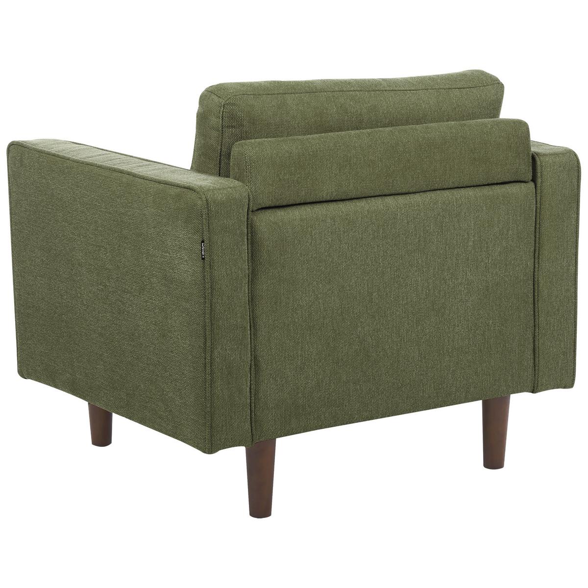 SESSEL dunkelgrün Nurmo - Dunkelbraun/Grün, Textil (86/78/74cm) - Beliani