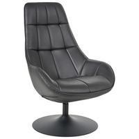 DREHSESSEL Kunstleder Schwarz Marstrand - Schwarz, Kunststoff/Metall (65/99/82cm) - Beliani